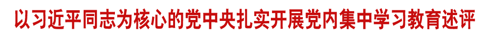 以習(xí)近平同志為核心的黨中央扎實開展黨內(nèi)集中學(xué)習(xí)教育述評